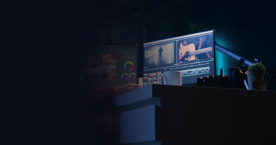 Short video editing team and creative workspace at BrainADZ
