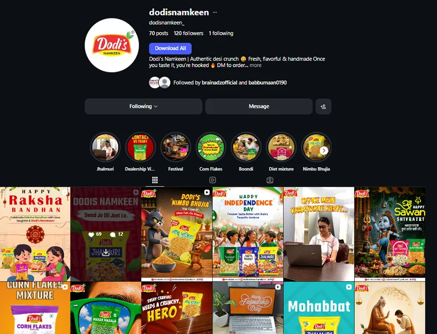 Social media campaign design created by BrainADZ