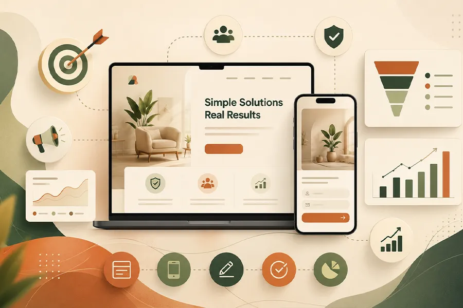 Landing page optimization overview showing campaign, page and conversion alignment