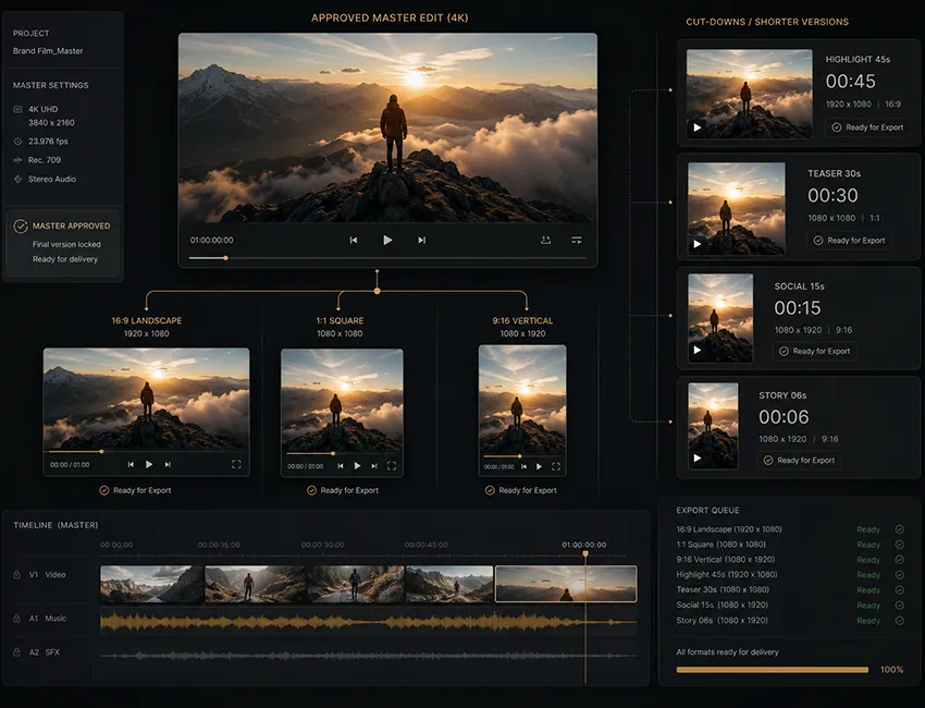 Multi-platform video editing work by BrainADZ